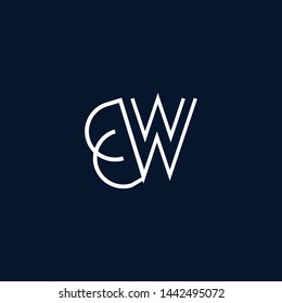 letter BW WB B Clean and Minimal Initial Based Logo Design