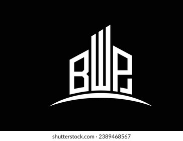 Letter BWP building vector monogram logo design template. Building Shape BWP logo.