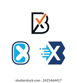 Letter BX Initial Logo Vector