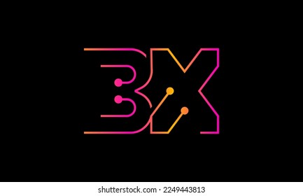 Letter BX Logo Design. BX-Logo-Monogramm-Vektorgrafik