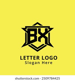 Letra BX logotipo design vetor 