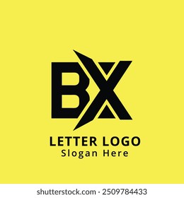 Letra BX Vector de diseño de logotipo 