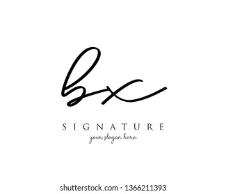 Letter BX Signature Logo Template - Vector