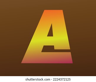 Letter A by forming a triangle