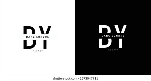 Letter BY Logo Design, Creative Minimal BY Monogram. abstract vector logo monogram. Print