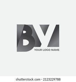 Letter BY Logo Design Template