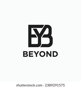 Letter BY YB bold urban logo design. Vector illustration