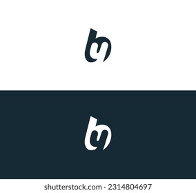 Letter BY, YB simple geometric line logo vector