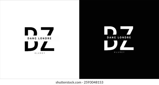 Letter BZ Logo Design, Creative Minimal BZ Monogram. abstract vector logo monogram. Print