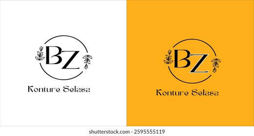 Letter BZ Logo Design, Creative Minimal BZ Monogram. abstract vector logo monogram. Print