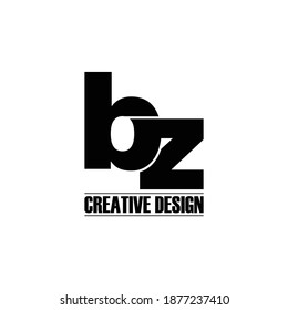 Letter BZ simple logo design vector