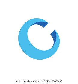 letter c 3d design logo vector