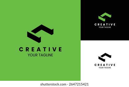Letter C 3D logo template