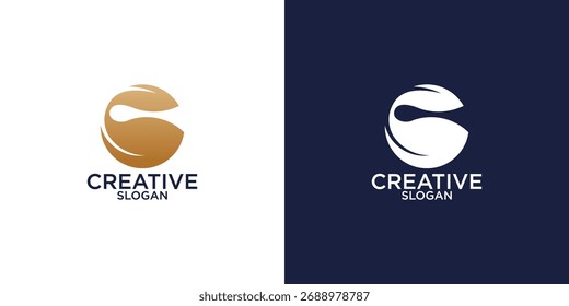 letter c abstract circle logo vector design	