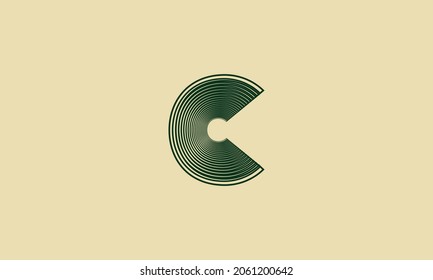 letter C abstract icon logo design initial concept