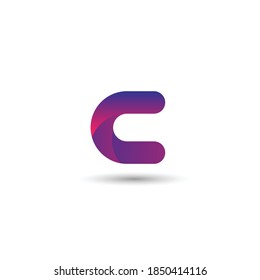 Letter C abstract logo icon design template elements. Vector color sign.