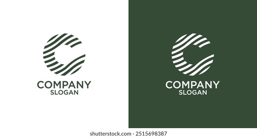 Buchstabe c abstraktes Monogramm Logo Design Vektor