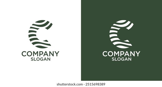 letter c abstract monogram logo design vector