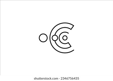 Letter C abstract one line logo design with family combination