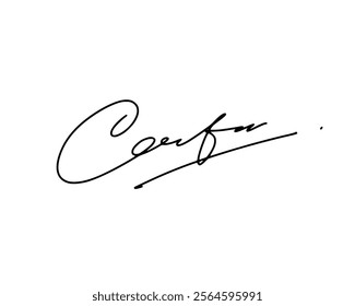 Letter C abstract signature idea for documents. Vector with transparent background or alpha channel.