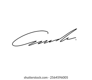 Letter C abstract signature idea for documents. Vector with transparent background or alpha channel.