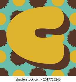 Letter c from the alphabet vector seamless repeat