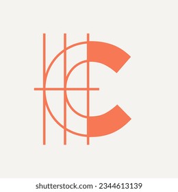 Letter C Architecture Logo Design. Architect and Construction Symbol Vector Template