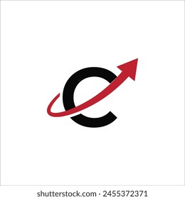 Letter C with arrow logo	