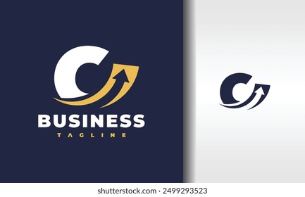 letter C arrow up logo