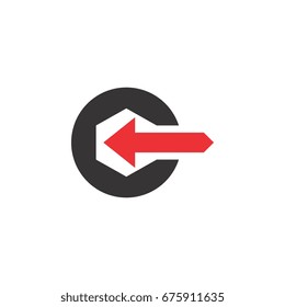 letter c with arrow logo