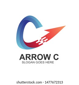 Letter C Arrow Logo Design