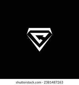 Diseño del logotipo de flecha C de la letra. Logo en blanco y negro. Usable para logotipos de empresas. Plantilla de diseño de logotipos de vectores planos