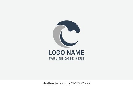 Letra c con diseño de logotipo de flecha