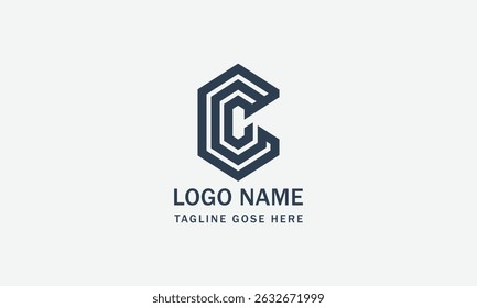 Letter c with arrow logo design
