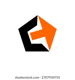 Letter C with arrow. letter C logo design with arrow. C logo design
