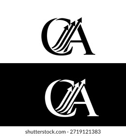 Letra C y una flecha hacia arriba diseño de logotipo para el logotipo de la agencia de viajes. negocio crecer logotipo, símbolo de Vector financiero. Logotipo de logística