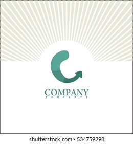 Letter C arrow logo icon design template elements. Vector color sign.