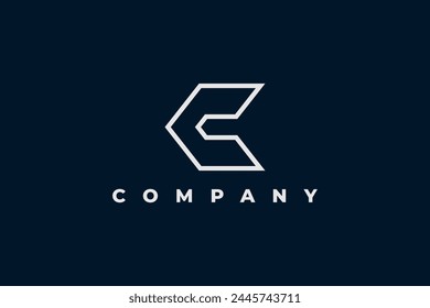 letter c and arrow minimal modern logo