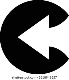 Letra C con flecha hacia arriba y logo de reciclaje