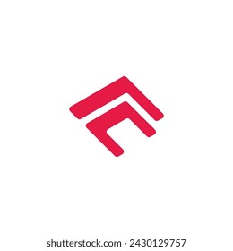 letter c arrow red simple geometric logo vector 