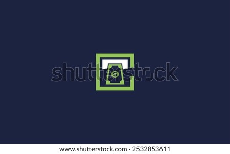 Letter c with atm machine logo icon design vector design template inspiration