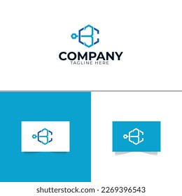 Plantilla vectorial de diseño de logotipo de cartón C y B
