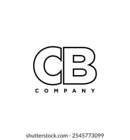 Letter C and B, CB logo design template. Minimal monogram initial based logotype.