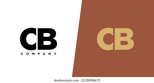 Letter C and B, CB logo design template. Minimal monogram initial based logotype.