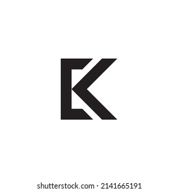 
Letter C B K outline simple symbol logo vector