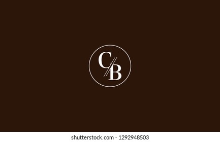 LETTER C AND B LOGO WITH CIRCLE FRAME FOR LOGO DESIGN OR ILLUSTRATION USE