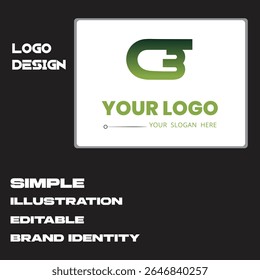 Letter C and B Logo.  Letter Design Vector Modern logo ,perfect for business, Coorporate