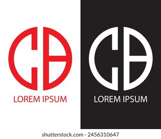 Letter C and B logo vector illustration. Creative logo for business, luxury, alphabet A-Z, premium logo. Can use for logo, infographic, banner, poster, web design. Isolated for graphic design.