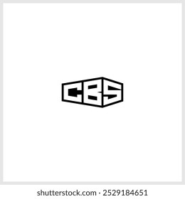 letra c b s contêiner 3 letra logotipo