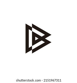  letter C and B triangle symbol simple logo vector